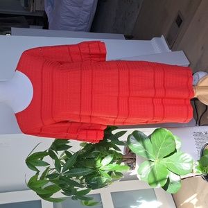 J. Crew Hot Coral Eyelet Tie Back Tunic Dress - Size 8